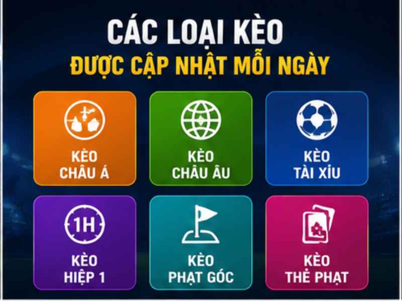 Các Loại Kèo Được Cập Nhật Mỗi Ngày